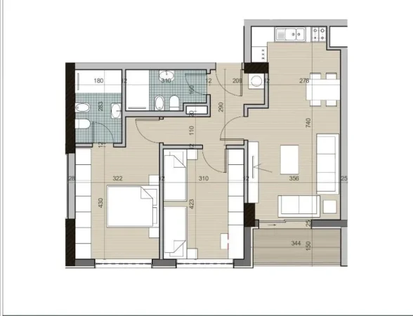 Tirane, shitet apartament 2+1 Kati 3, 104 m² 115.000 € (UNIVERS CITY)