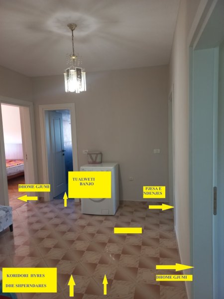 Tirane, Me Qera, për here të parë, Apartament i rinovuar, mobiluar, tip 2+1, kat 5, pallat ekzistues me 5-kate, qera 450€ /muaj, në blv B.Curri, buzë Lanës mbi Maternitetin e Ri "Koço Glozheni", 250m nga Ura Brrylit, 10-minut në këmbe nga qendra / Ura Elbasanit / Parlamenti, / Pazari Ri, Tiranë
