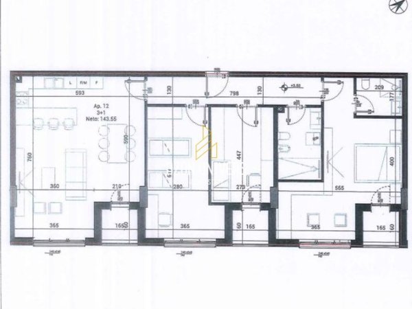 Tirane, shitet apartament 3+1+Ballkon Kati 1, 169 m² 304.902 € (Park House Residence, Mjull-Bathore Tirana, Albania)