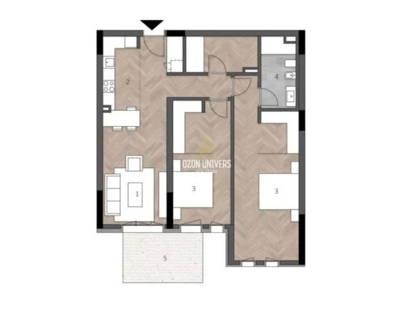 Dhermi - Palase, shitet apartament 2+1+Ballkon Kati 3, 144 m² 533.728 € (Green Coast 2, Dhërmi Vlorë, Albania)