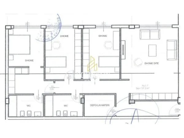 Tirane, shitet apartament 3+1 Kati 2, 153 m² 190.975 € (Albin Tros, Farkë e Vogël Tirana, Albania)