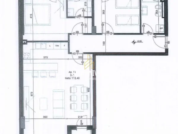 Tirane, shitet apartament 2+1+Ballkon Kati 1, 136 m² 245.106 € (Park House, Mjull Bathore Tirana, Albania)