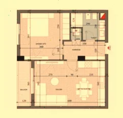 Tirane, shes apartament 1+1+Ballkon Kati 5, 72 m² 78.000 € (Rezidenca Diellon)