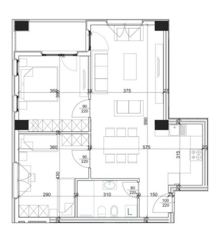 Tirane, shes apartament 2+1+BLK Kati 4, 103 m² 145.000 Euro (Kompleksi Aura)