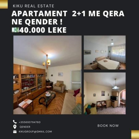 Tirane, jepet me qera apartament 2+1 Kati 2, 80 m² 40.000 Leke (qender)