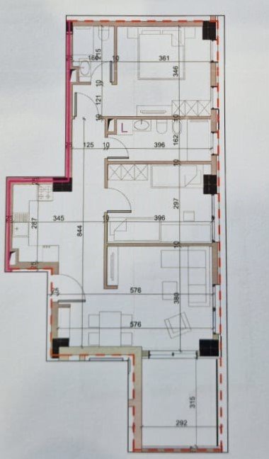 Tirane, shitet apartament 2+1+BLK Kati 4, 108 m² 161.250 Euro (Bulevardi i Ri)
