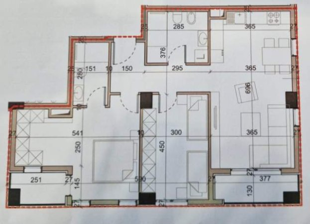 Tirane, shitet apartament 2+1+BLK Kati 4, 111 m² 167.100 Euro (Bulevardi i Ri)