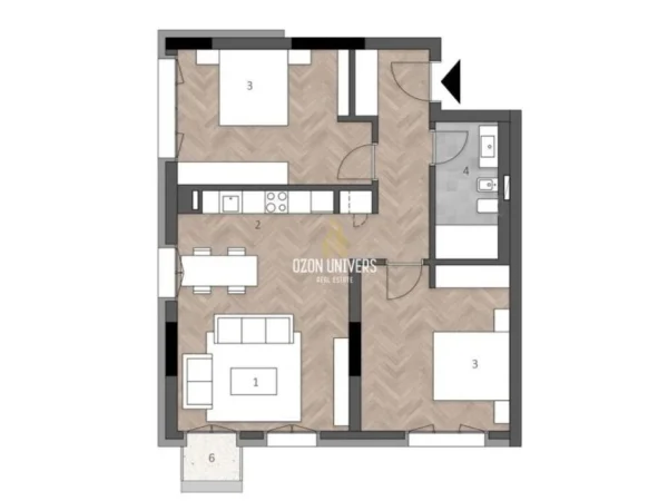 Dhermi - Palase, shitet apartament 2+1+Ballkon Kati 2, 130 m² 474.884 € (Green Coast 2, Palasë Vlorë, Albania)