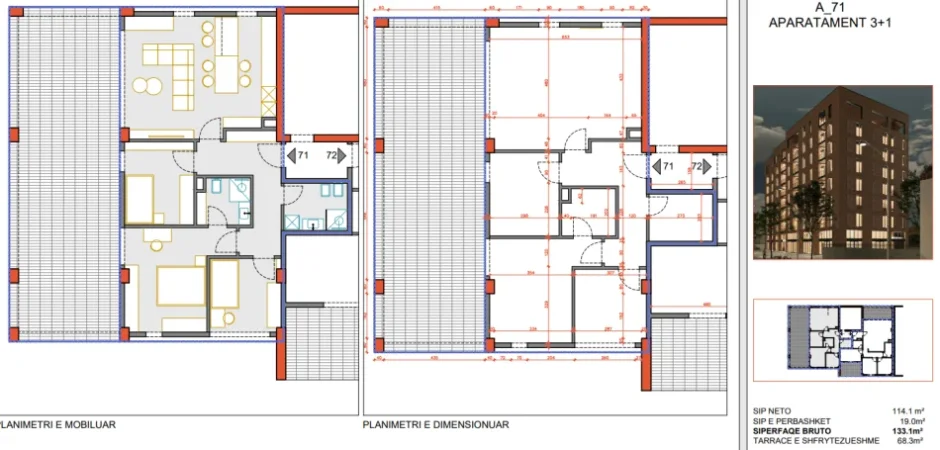 Shitet Apartament 3+1 në Porcelan ne Cmimin  300.000 €uro