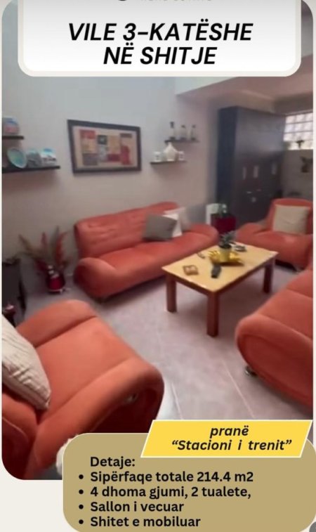 Tirane, shitet Vile 3 Katshe , 214 m² 330.000 €