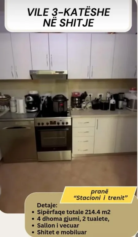 Tirane, shitet Vile 3 Katshe , 214 m² 330.000 €