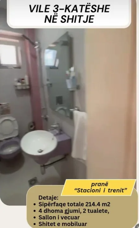 Tirane, shitet Vile 3 Katshe , 214 m² 330.000 €