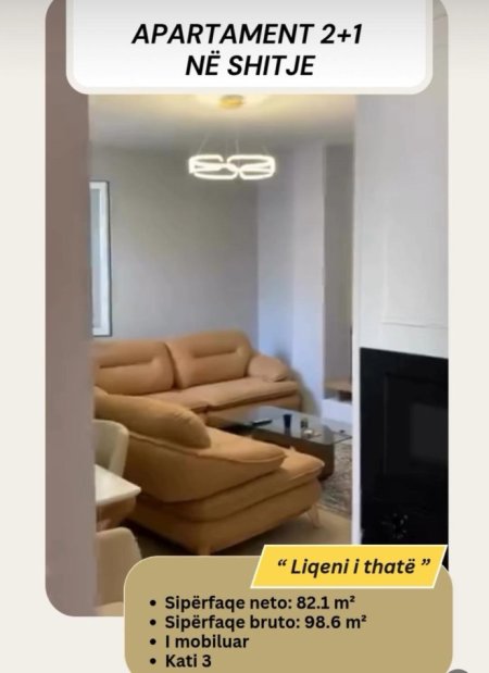 Tirane, shitet apartament 2+1 Kati 3, 99 m²