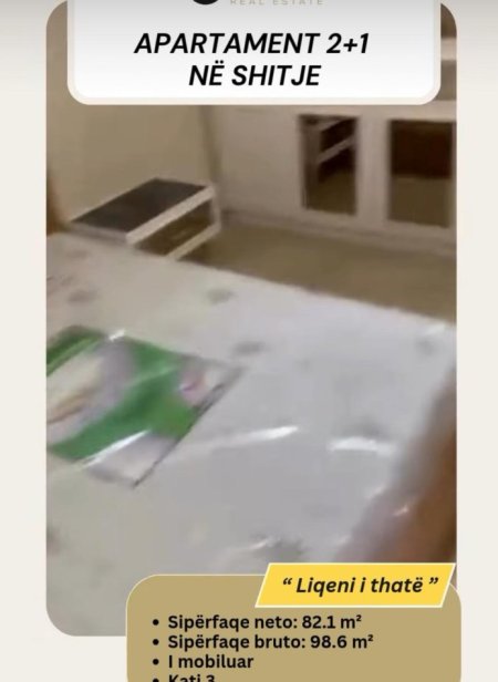 Tirane, shitet apartament 2+1 Kati 3, 99 m²