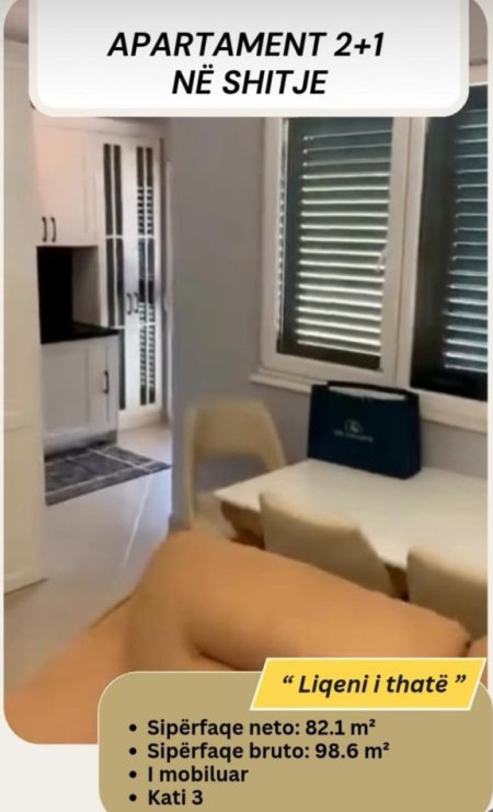 Tirane, shitet apartament 2+1 Kati 3, 99 m²