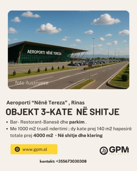 Rinas , shitet Objekt 3-kate  , 4.000 m²