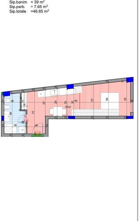 Tirane, shitet garsonier Kati 2, 47 m² 68.000 € (ALI DEMI)