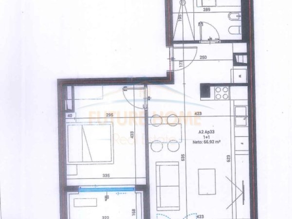 Tirane, shitet apartament 1+1+Ballkon Kati 3, 79 m² 252.700 € (Santorini II)