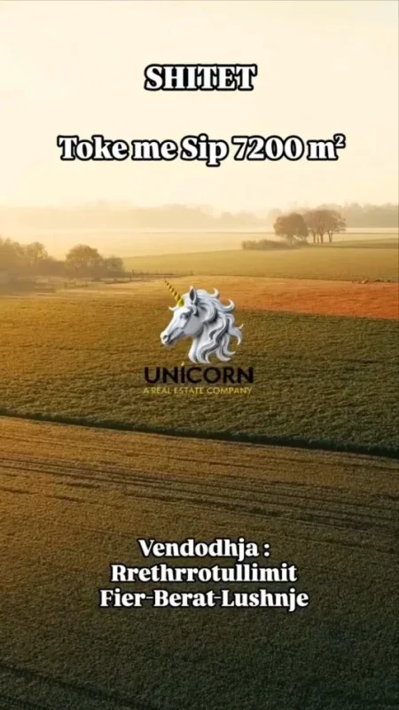 Lushnje, shitet toke bujqesore , 7.200 m² 