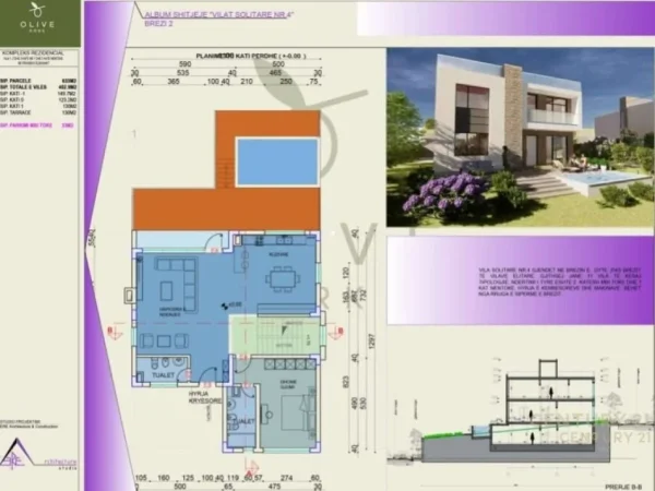 Tirane, shitet Vile 1 Katshe Kati 1, 633 m² 800.000 € (Olive Park Rezidenc)