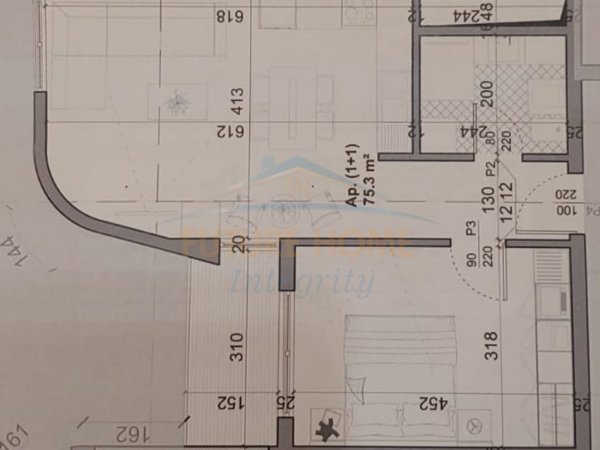 Tirane, shitet apartament 1+1+Ballkon Kati 11, 75 m² 220.000 € (QENDER)