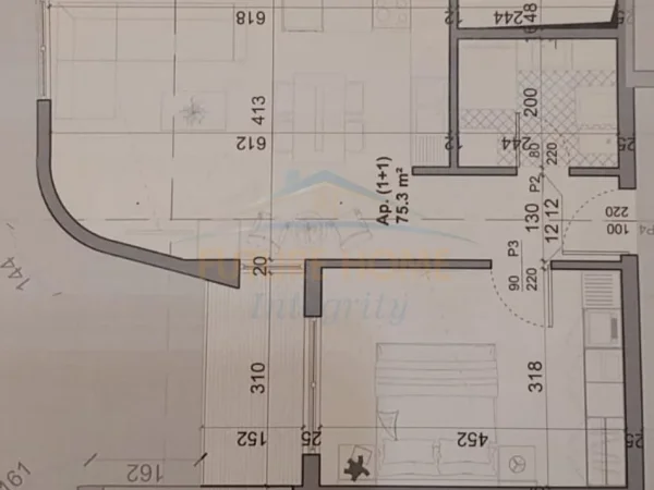 Tirane, shitet apartament 1+1+Ballkon Kati 11, 75 m² 220.000 € (QENDER)