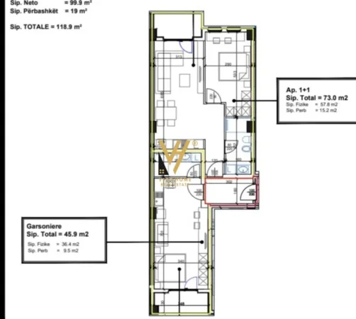 Tirane, shitet apartament 2+1+Ballkon Kati 5, 118 m² 189.000 € (LAPRAKE)
