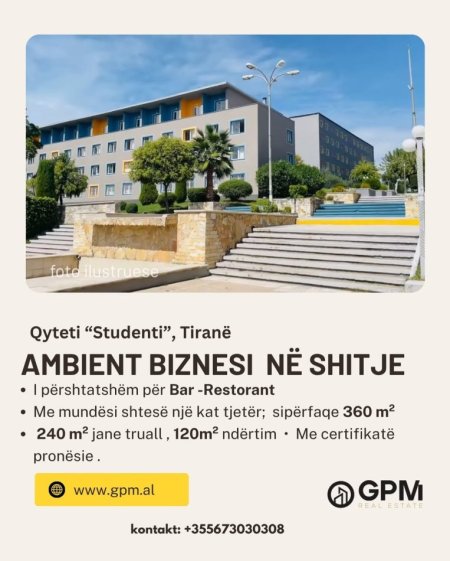 Tirane, shitet ambjent biznesi , 360 m²