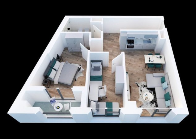 Tirane, jepet me qera apartament 2+1 Kati 2, 700 € 