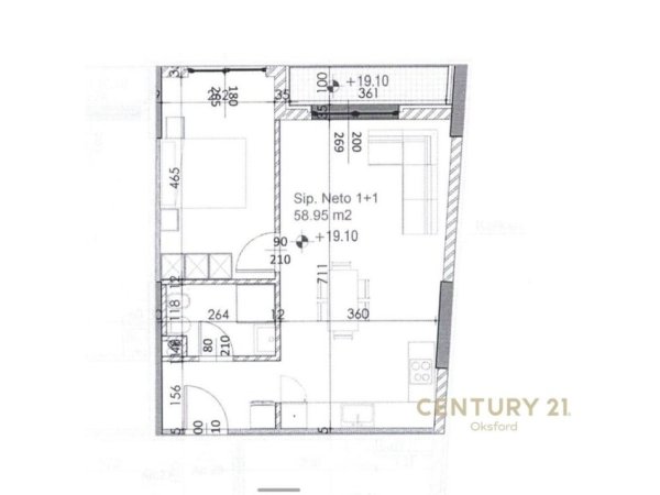 Tirane, shitet apartament 1+1 Kati 5, 68 m² 112.600 € (Fusha Aciacionit)