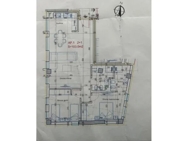 Tirane, shes apartament 2+1+Aneks+Ballkon Kati 6, 120 m² 192.000 € 