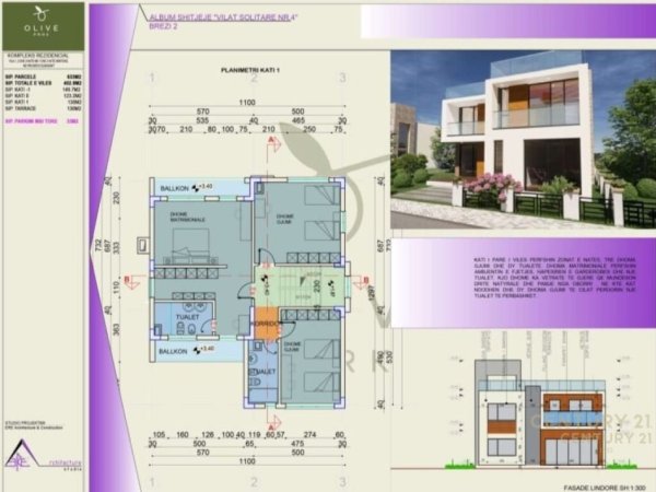 Tirane, shes Vile 3 Katshe , 633 m² 800.000 € (Olive Park)