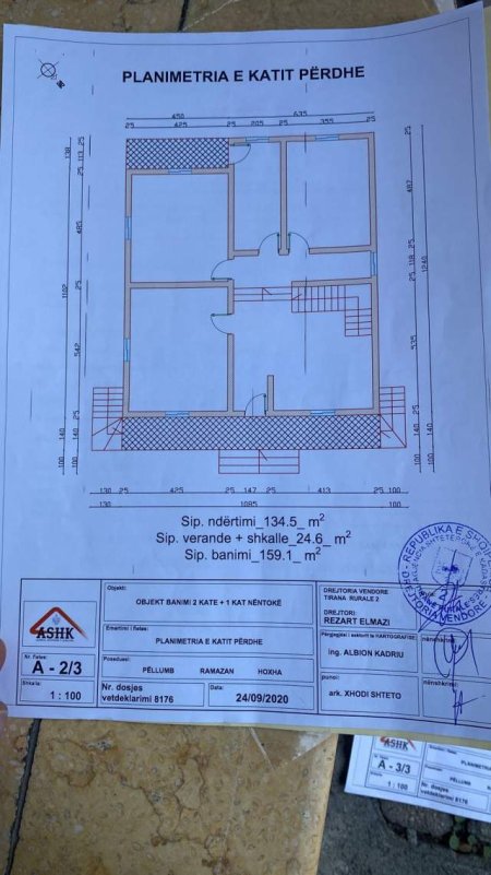 Tirane, shes Vile Kati 2, 380 m²  (kashar)