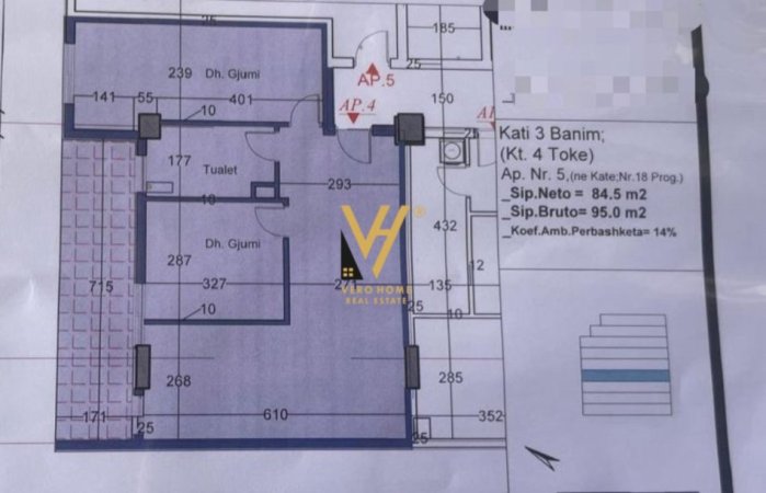 Tirane, shitet apartament 2+1+Ballkon Kati 3, 95 m² 190.000 € (VILA GOLD, SELVIA)