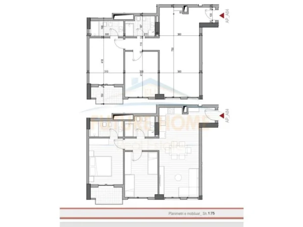 Tirane, shitet apartament 2+1+Ballkon Kati 8, 99 m² 138.200 € 