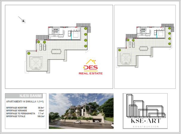 Radhime - Orikum, shitet apartament+verande | Penthouse 1+1+Ballkon Kati 5, 189 m² (Radhimë)