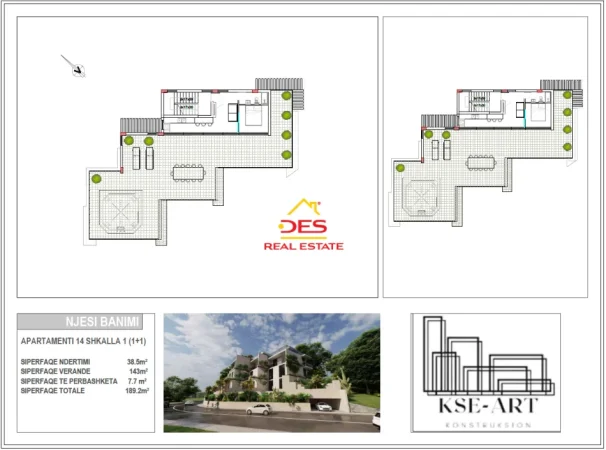 Radhime - Orikum, shitet apartament+verande | Penthouse 1+1+Ballkon Kati 5, 189 m² (Radhimë)