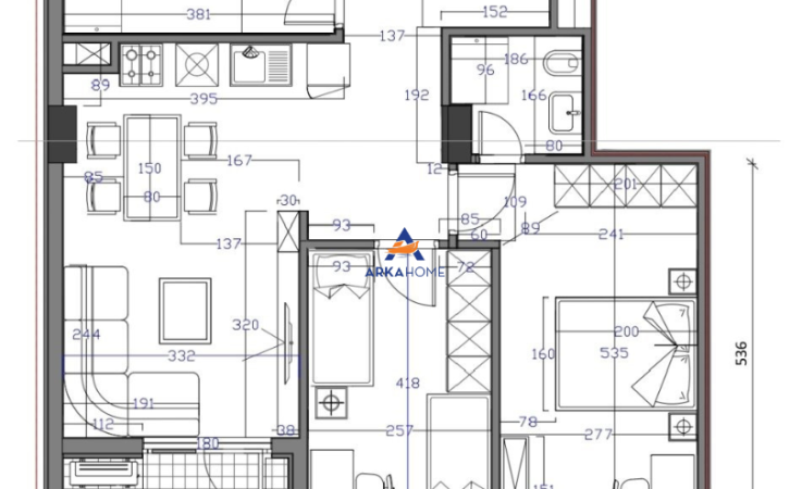 Tirane, shitet apartament 2+1+Ballkon Kati 6, 91 m² 237.500 € (SIRI KODRA)
