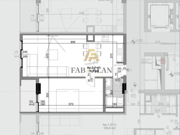 Tirane, shitet apartament 1+1 , 79 m² 67.065 € (Kamez)