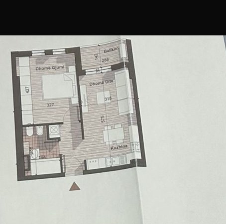 Tirane, shitet apartament 1+1+Ballkon Kati 2, 62 m² 77.000 € (Univers City 1+1 Per Shitje I Perfunduar)