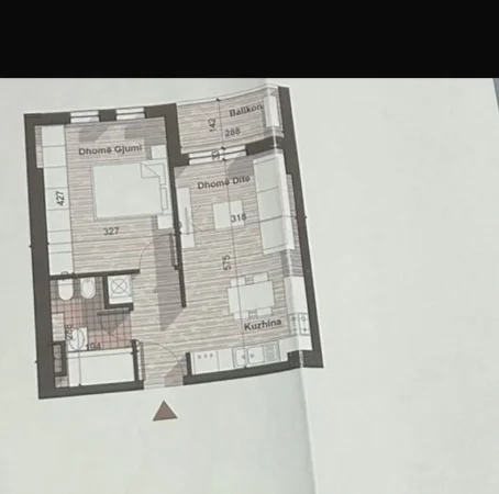 Tirane, shitet apartament 1+1+Ballkon Kati 2, 62 m² 77.000 € (Univers City 1+1 Per Shitje I Perfunduar)