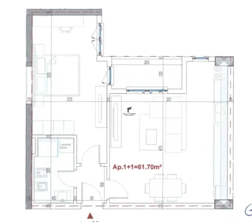 Tirane, shitet apartament 1+1 Kati 6, 71 m² 75.000 € (PASKUQAN)