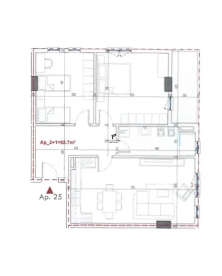 Tirane, shitet apartament 2+1 Kati 6, 107 m² 113.000 € (PASKUQAN)