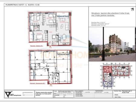 Tirane, shitet apartament 3+1 Kati 3, 141 m² 226.000 € 