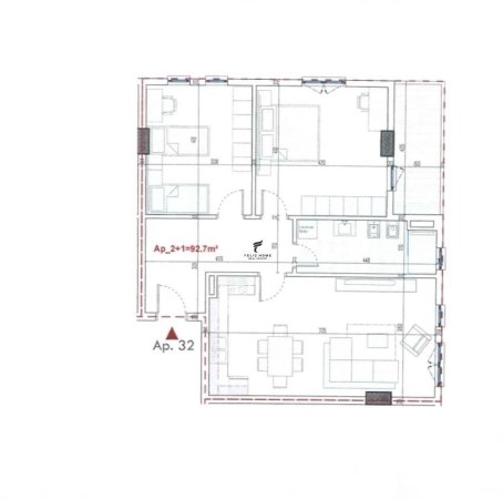 Tirane, shitet apartament 2+1 Kati 5, 107 m² 113.000 € (PASKUQAN)
