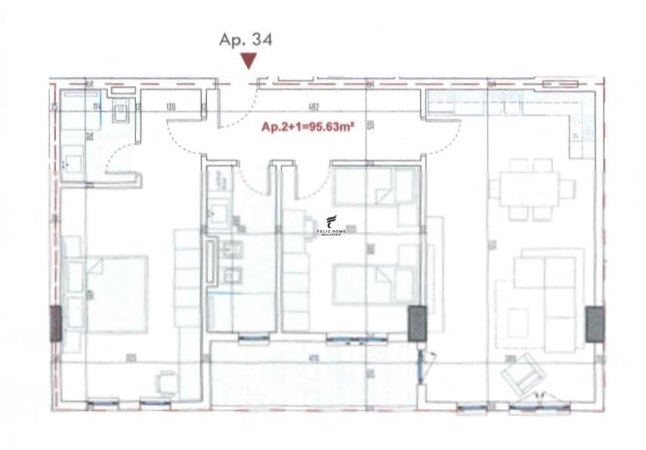 Tirane, shitet apartament 2+1 Kati 6, 110 m² 116.000 € (PASKUQAN)