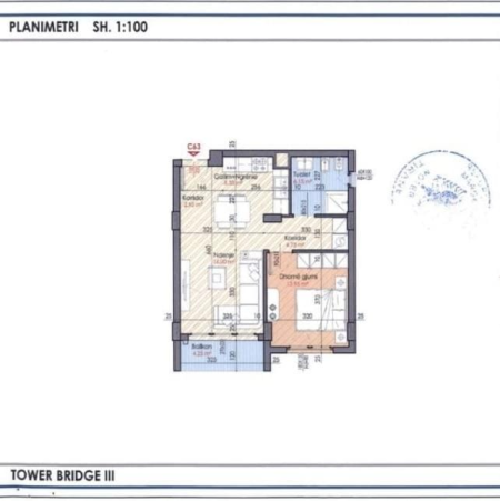 Tirane, shitet apartament 1+1 Kati 6, 64 m² 135.000 € (Kompleksi Tower Bridge)