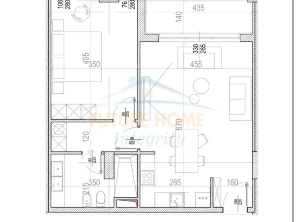 Tirane, shitet apartament 1+1 Kati 7, 91 m² 182.240 € (Rruga Javer Malo)