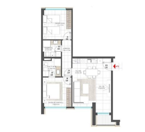 Tirane, shitet apartament 2+1+BLK Kati 6, 91 m² 173.299 Euro (Bulevardi i Ri)