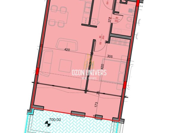 Dhermi - Palase, shitet apartament 1+1+Ballkon Kati 2, 102 m² 342.930 € (Jale Bay Music Village Vlorë, Albania)